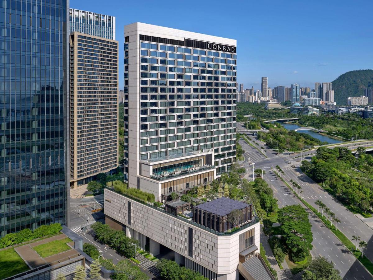 Conrad Shenzhen, The First Art Museum Hotel In Greater Bay Area With The Stunning Bay And Sunset View In The Hotel Terrace Buitenkant foto