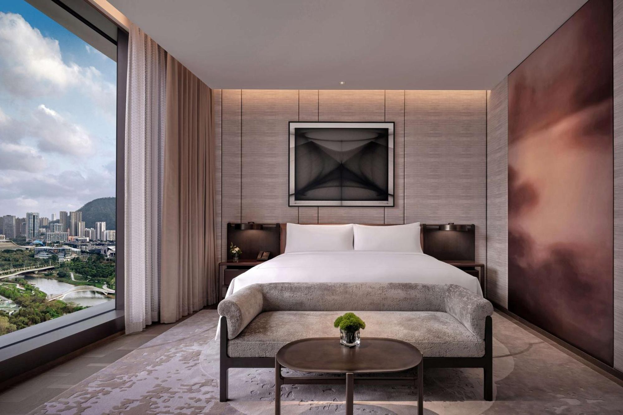 Conrad Shenzhen, The First Art Museum Hotel In Greater Bay Area With The Stunning Bay And Sunset View In The Hotel Terrace Buitenkant foto