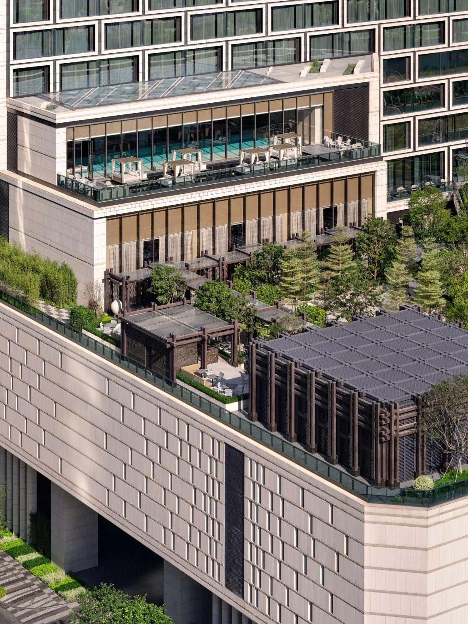 Conrad Shenzhen, The First Art Museum Hotel In Greater Bay Area With The Stunning Bay And Sunset View In The Hotel Terrace Buitenkant foto